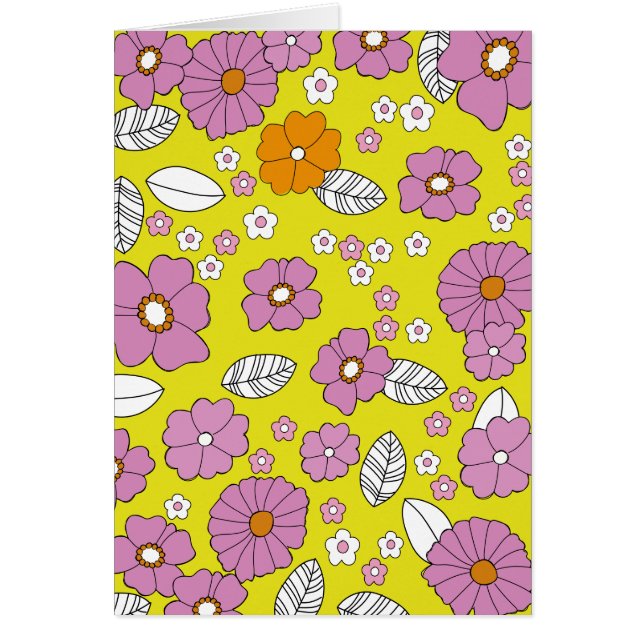 Cartão Flores Retro 1960 (Frente)