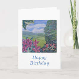 Cartão Flores Rhododendron