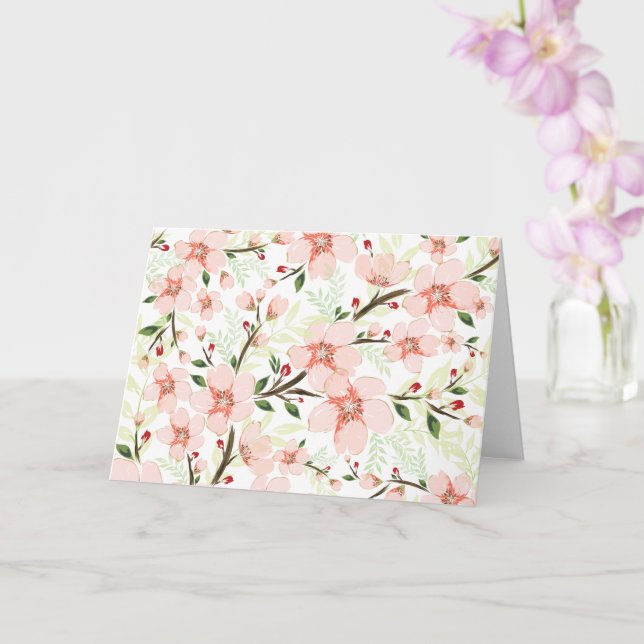 Cartão Flores rosa (Orquídea)