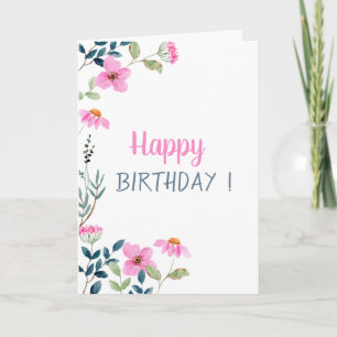Cartão Flores Rosa De Jardim