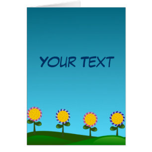 Cartão Flores rosa e roxa