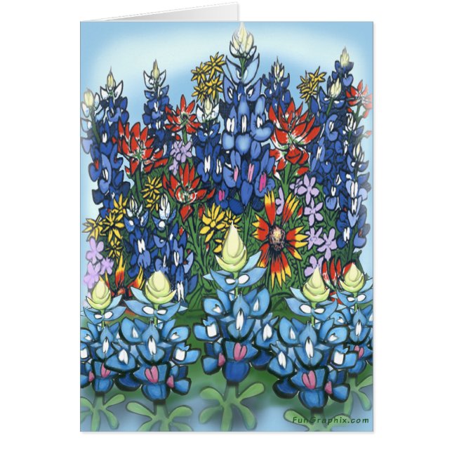 Cartão Flores selvagens (Frente)