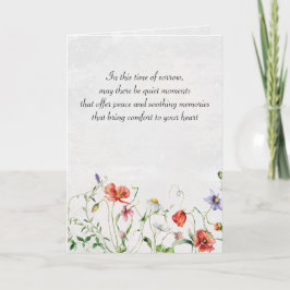 Cartão Flores Selvagens De Aquarela Para Simpatia