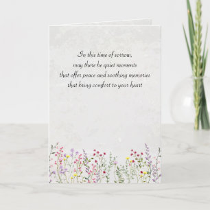 Cartão Flores Selvagens em Aquarela Personalizadas para S