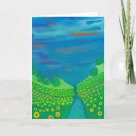 Cartão Flores selvagens no Vale do Vestido