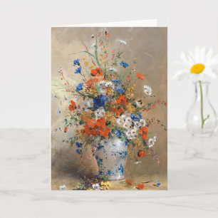Cartão Flores selvagens num vaso