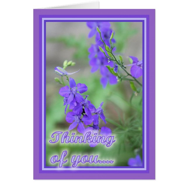 Cartão Flores Selvagens Roxas (Frente)