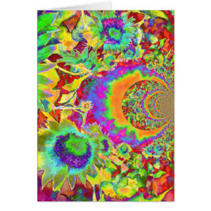 Cartão Flores solares elegantes boêmicas