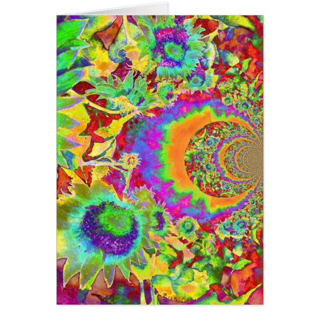 Cartão Flores solares elegantes boêmicas (Frente)