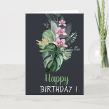 Flores Tropicais Aniversário Sombrio