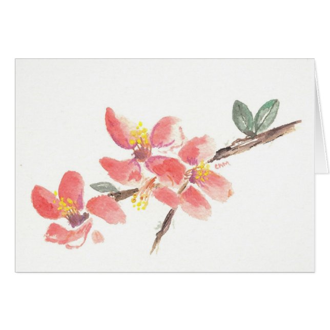 Cartão Flores vermelhas (Frente Horizontal)