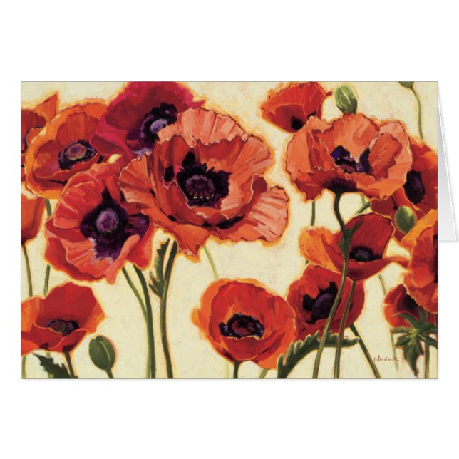 Cartão Flores vermelhas (Frente Horizontal)