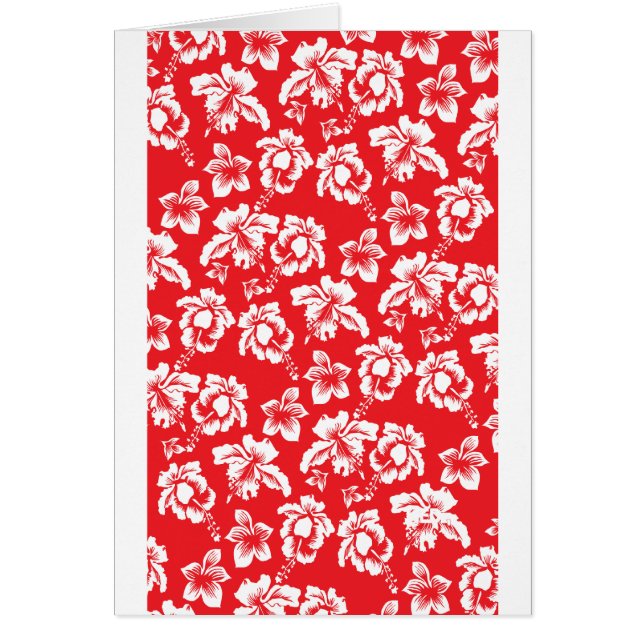 Cartão Flores Vermelhas Havaianas (Frente)