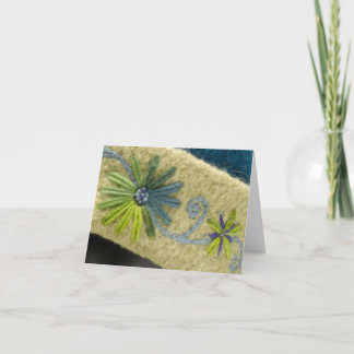 Cartão Flores & videira verdes