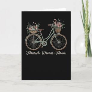 Cartão Florescer Sonho Prosperar Floral Bicicleta Trump S