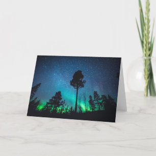 Cartão Floresta Aurora da Noruega