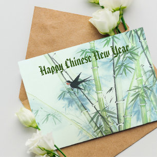 Cartão Floresta de Bambu - verde