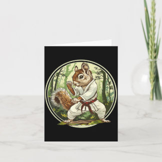 Cartão Floresta de Esquilos de Judô Artes Marciais Kickbo