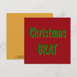 Cartão Floresta De Natal, Dourado Brat, Vermelho Crimson