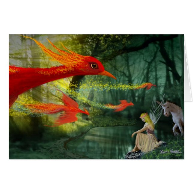 Cartão Floresta Fantasia 1 (Frente horizontal)