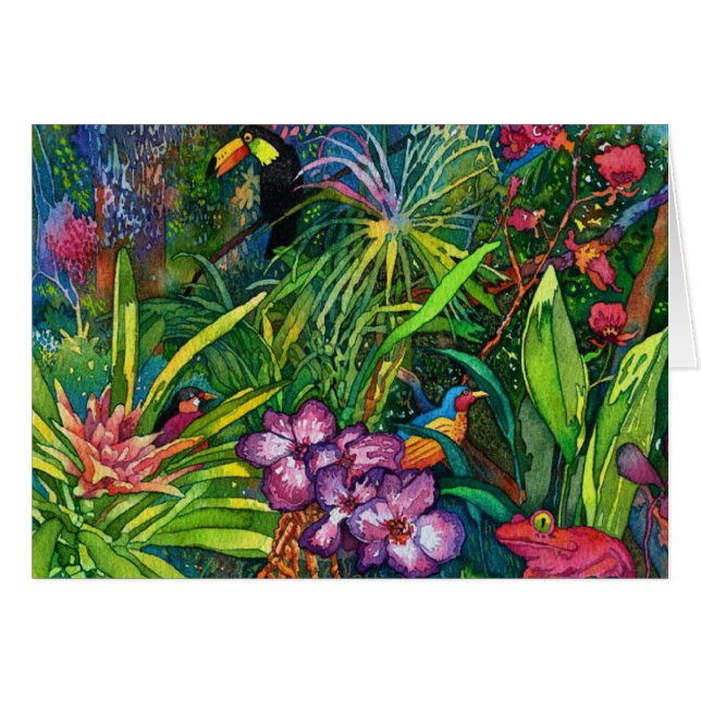 Cartão Floresta húmida (Frente horizontal)