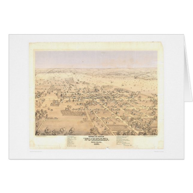Cartão Floresta, mapa panorâmico do CA (1874A) (Frente Horizontal)