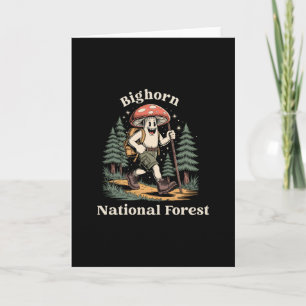 Cartão Floresta Nacional de Bighorn Wyoming Caminhada Cog