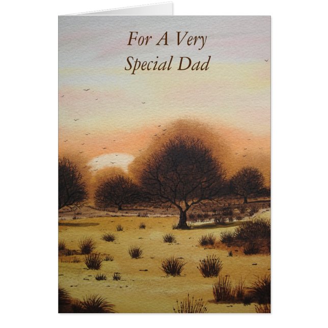 Cartão Floresta rural russa do outono Paisagem para pai (Frente)