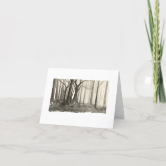 Cartão Floresta Silhouette