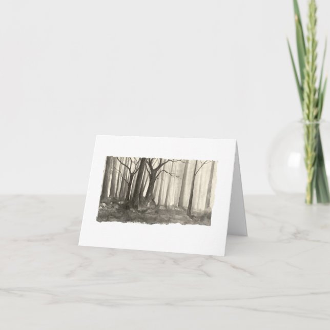 Cartão Floresta Silhouette (Frente)