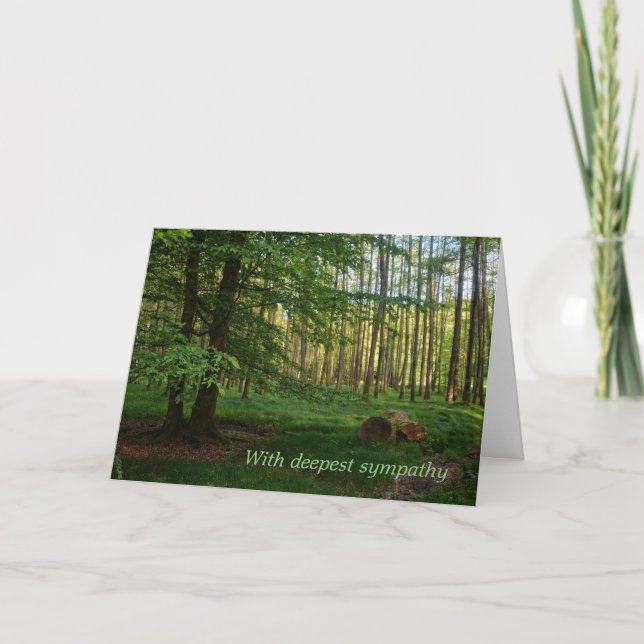 Cartão Floresta verde - Com mais profunda simpatia (Frente)