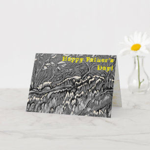 Cartão Florestas Mágicas Coloridas Vermelhas e Azuis