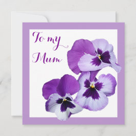 Cartão Flórida pântano roxa de Dia de as mães feliz