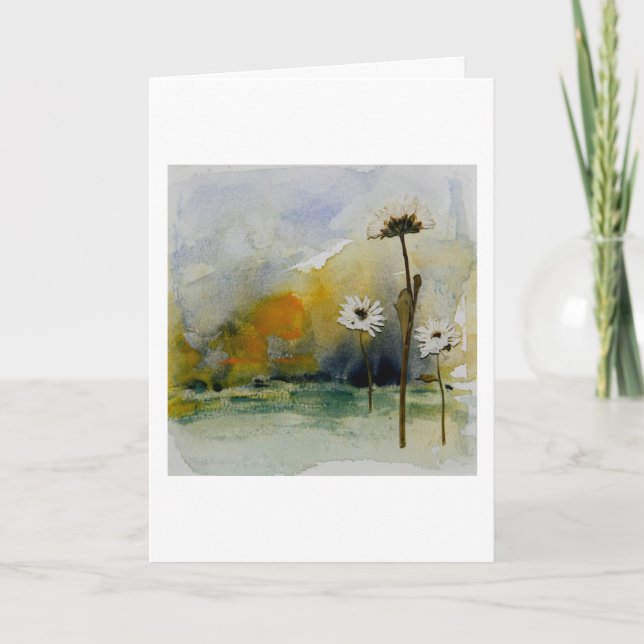 Cartão Flower Landscape Greeting Card Blank Inside  (Frente)