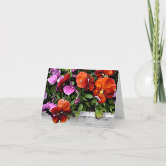Cartão Flowerbox dos Pansies