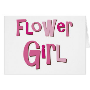Cartão FlowerGirl Brown cor-de-rosa