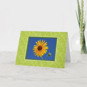 Cartão Flowers And Lace Blank Note Card Yellow Sunflower