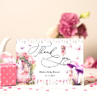 Flowers Fairy Modern Garden Chá de fraldas Obrigad