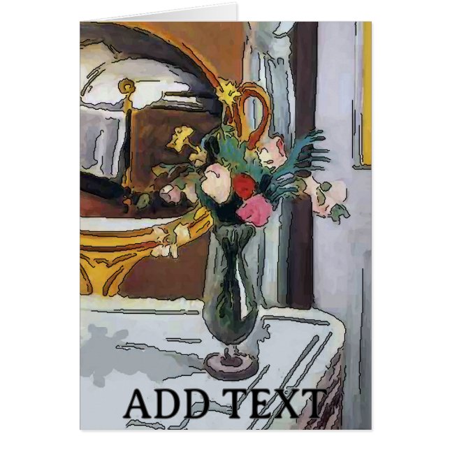 Cartão Flowers in Hurricane Glass (Frente)