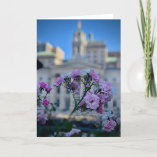 Cartão Flowers of Borough Hall in Brooklyn, NY