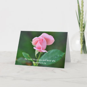 Cartão Flowers of Faith Rose Bud Card