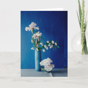 Cartão Flowers White Iris in Vase