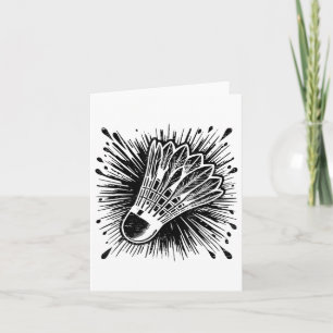 Cartão Fluente No Shuttle Do Jogador De Badminton