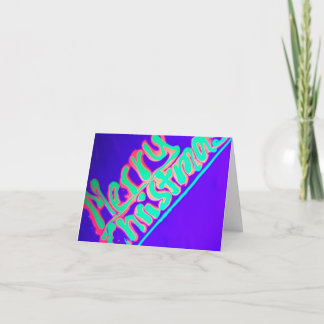 Cartão Fluorescente Feliz de Natal