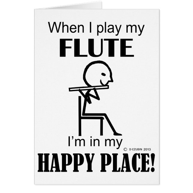 Cartão Flute Happy Place (Frente)
