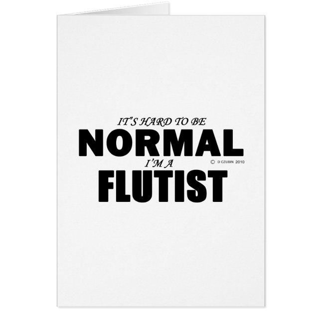 Cartão Flutista normal (Frente)