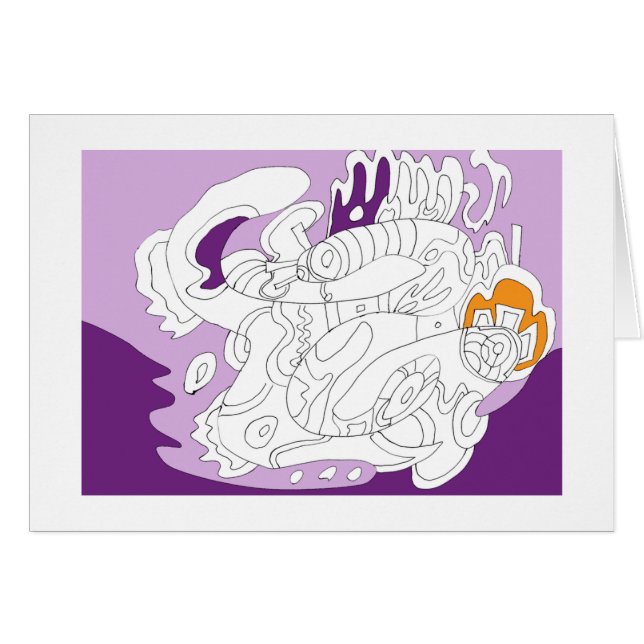 Cartão Fluttermoth, placa de Abstrato (Frente Horizontal)