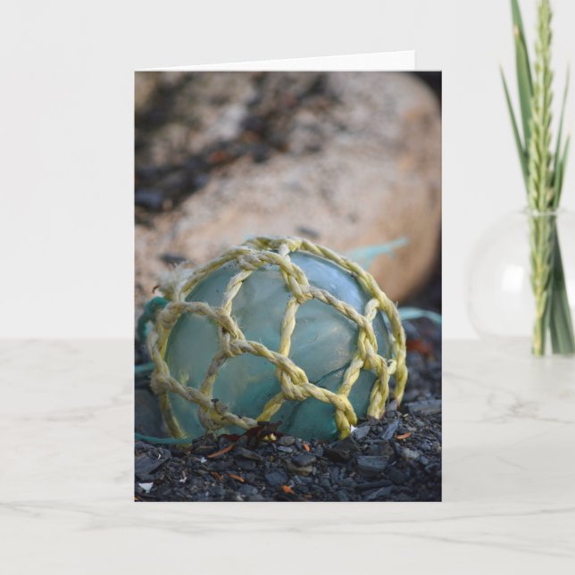 Cartão Fluxo De Pesca De Vidro, Vertical (Frente)