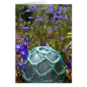 Cartão Fluxos E Flores De Pesca De Vidro