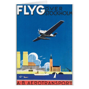 Cartão Flyg sobre Éstocolmo